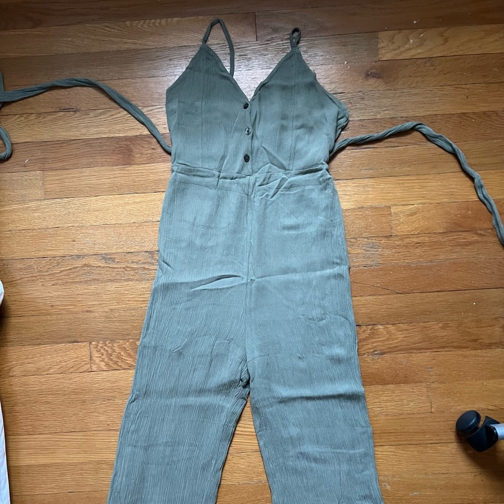 Green jump suit